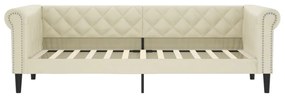 Καναπές Κρεβάτι Κρεμ 80 x 200 εκ. από Συνθετικό Δέρμα - Κρεμ