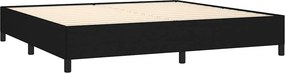 vidaXL Κρεβάτι Boxspring με Στρώμα Μαύρο 200x200 εκ. Υφασμάτινο
