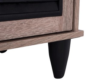 Παπουτσοθήκη MCKENNA Ξύλινη με 3 πόρτες Sonama - Μαύρο 112x30x68,5Υ εκ. 112x30x68.5 εκ.