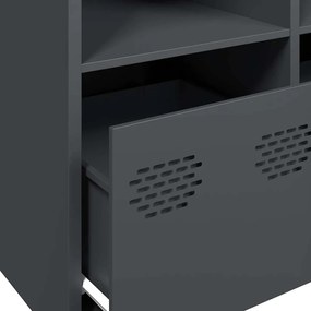 Ντουλάπι Ανθρακί 135x39x73,5 εκ. από Χάλυβα Ψυχρής Έλασης - Ανθρακί