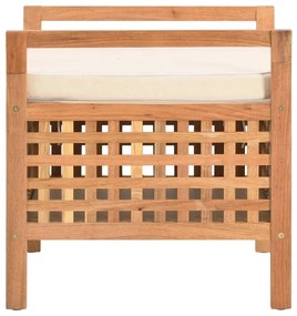 vidaXL Πάγκος με Αποθηκευτικό Χώρο 49 x 48 x 49 εκ Μασίφ Ξύλο Καρυδιάς