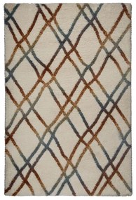 Χαλί (160x230) Βιοκαρπέτ Fluffy 369A White/Terra