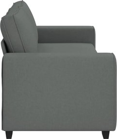 vidaXL Τριθέσιος Καναπές Σκούρο Γκρι 220x77x82 εκ. Ύφασμα