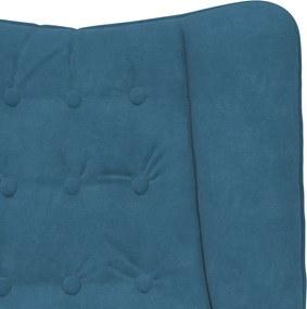 vidaXL Πολυθρόνα Μπλε 63 x 67 x 94 εκ. Βελούδο