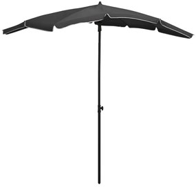 vidaXL Ομπρέλα Κήπου με Ιστό Ανθρακί 200 x 130 εκ.