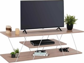Έπιπλο τηλεόρασης Tars μελαμίνη sonoma-λευκό 120x32x33εκ