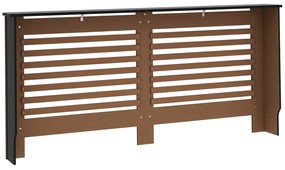 vidaXL Κάλυμμα Καλοριφέρ Μαύρο 172 x 19 x 81,5 εκ. από MDF