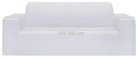 vidaXL Κάλυμμα 2θέσιου Καναπέ Ελαστικό Λευκό από Πολυεστερικό Ζέρσεϊ