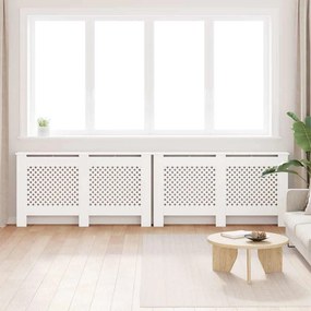 vidaXL Καλύμματα Καλοριφέρ 2 τεμ. Λευκά 152 x 19 x 81,5 εκ. από MDF