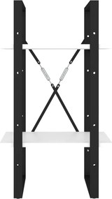 vidaXL Βιβλιοθήκη με 2 Ράφια Λευκή 40 x 30 x 70 εκ. από Επεξ. Ξύλο