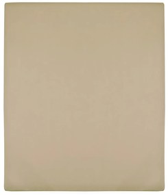 vidaXL Σεντόνια με Λάστιχο 2 τεμ. Taupe 100x200 εκ. Βαμβακερό Ζέρσεϊ