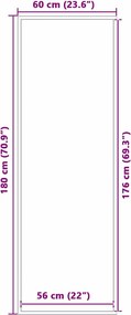 vidaXL Χαλάκι Εξώπορτας Μαύρο 60 x 180 cm Πολυπροπυλένιο