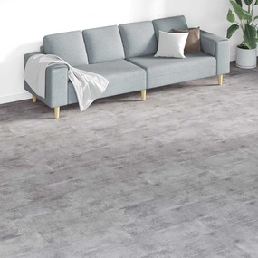 vidaXL Πλάκες Δαπέδου 18 pcs Καφέ Τσιμέντο 5,26 τ.μ. PVC