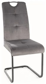 KRZESŁO AXO VELVET CZARNY STELAŻ/SZARY BLUVEL 14 DIOMMI-80-2603