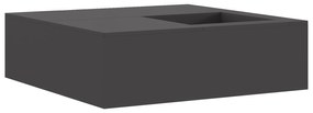 vidaXL Εστία με Αποθήκη Ξύλων Μαύρη 100x100x30 εκ. Ανοξείδωτο Ατσάλι
