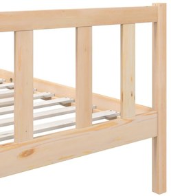 vidaXL Πλαίσιο Κρεβατιού 75 x 190 εκ. από Μασίφ Ξύλο Small Single