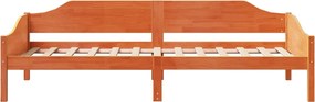 vidaXL Σκελετός Κρεβ. Χωρίς Στρώμα Καφέ Κεριού 90x200 εκ Μασίφ Πεύκο