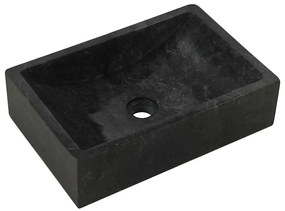 vidaXL Νιπτήρας Γυαλιστερό Μαύρο 45 x 30 x 12 εκ. Μαρμάρινος
