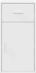 vidaXL Πλαϊνό γραφείο με συρτάρι Λευκό 38 x 34 x 75 εκ