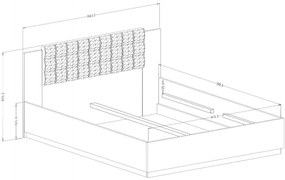 Κρεβάτι Sigon-Kafe Skouro-160 x 200
