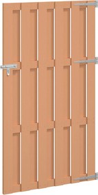 vidaXL Πύλη Κήπου 100 x 180 cm WPC και Αλουμίνιο Καφέ