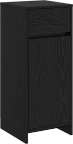 vidaXL Ντουλάπι Μπάνιου Μαύρη Δρυς 35 x 36,5 x 85 εκ.