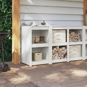 vidaXL Ντουλάπα Κουζίνας Λευκό 55 x 55 x 92 cm Μασίφ ξύλο πεύκου
