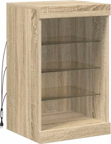vidaXL Μπουφές με LED Sonoma Δρυς 41 x 37 x 67 εκ.