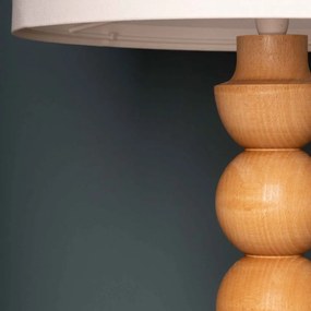 Βάση για Επιτραπέζιο Φωτιστικό Avacas Large E27 από Μασίφ Ξύλο