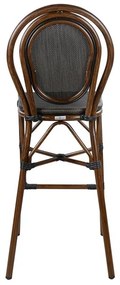 Σκαμπώ Αλουμινίου Gideon Bamboo Look Καφέ Με Textline 47x61x115 Εκ