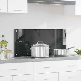 vidaXL Κουζίνα Πλακάκι Σκούρο Γκρι 90x40x0,6 εκ. Ψημένο Γυαλί