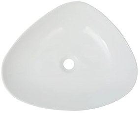 vidaXL Νιπτήρας Τριγωνικός Λευκός 50,5 x 41 x 12 εκ. Κεραμικός