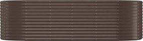 vidaXL Ζαρντινιέρα Καφέ 249x100x68εκ Γαλβανισμένος χάλυβας
