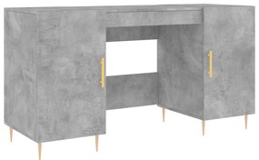 vidaXL Γραφείο Γκρι Σκυροδέματος 140 x 50 x 75 εκ. από Επεξεργ. Ξύλο