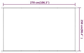 vidaXL Τέντα Κάθετη Μπλε 250 x 270 εκ. από Ύφασμα Oxford