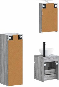 vidaXL Σετ Επίπλων Μπάνιου 4 pcs Γκρι Sonoma
