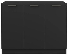 Ντουλάπι Μαύρο 90,5 x 30 x 70 εκ. από Επεξεργασμένο Ξύλο - Μαύρο
