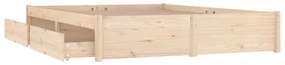 vidaXL Πλαίσιο Κρεβατιού 150 x 200 εκ. Μασίφ Ξύλο King Size