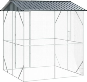 vidaXL Κλουβί Πουλιών Ανθρακί 215 x 208 x 247 εκ