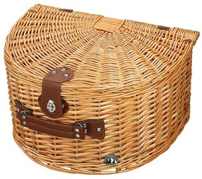 Καλάθι Πικ Νικ 4 Ατόμων Salina 156867 41,4x30,2x23cm Light Brown Cilio Ψάθα