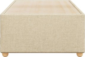vidaXL Πλαίσιο κρεβατιού χωρίς στρώμα Κρέμα 80x200 cm Ύφασμα