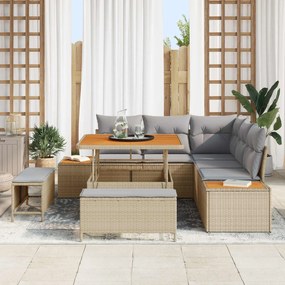 vidaXL Σετ Καναπέ Κήπου 8 τμχ. 7-Αριθμός καθισμάτων
