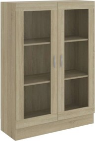 vidaXL Βιτρίνα Χρώμα Sonoma Δρυς 82,5 x 30,5 x 115 εκ. Επεξ. Ξύλο