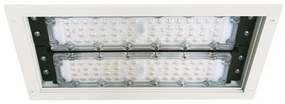 Φωτιστικό Βενζινάδικου Χωνευτό LED 100W Λευκό ΙΡ65 5000K Astra-F 20381 Interlight-20381-Λευκό 20381