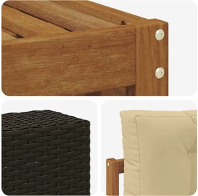 vidaXL Σειρά Καναπέ Εξωτερικού 7 pcs Φυσικό και Μπεζ Πολυεστέρας