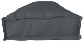 vidaXL Μαξιλάρι Πλατώ για Παγκάκι Ανθρακί 200x40x8 εκ. Oxford Fabric