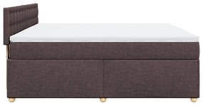 ΚΡΕΒΑΤΙ BOXSPRING ΜΕ ΣΤΡΩΜΑ ΣΚΟΥΡΟ ΚΑΦΕ 180X200 ΕΚ ΥΦΑΣΜΑΤΙΝΟ 3289076