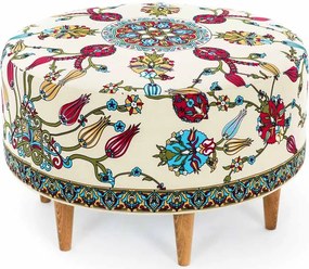 Σκαμπώ Rimini Megapap υφασμάτινο πολύχρωμο 65x65x40εκ.