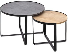 Ζιγκόν Davis (Σετ 2Τμχ) 0128609 70x69x46/50x49x41cm Anthracite-Sonoma