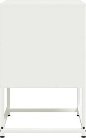 vidaXL Κομοδίνα 2 τεμ. Λευκό 36x39x60,5 εκ. από Χάλυβα